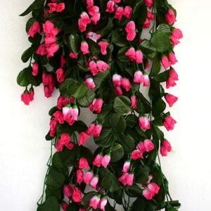 VRB Dec™ Artificial Rose Orchid Flowers Bunch | Orchid Hanging Flowers Decoration|Artificial Flower for Home Decor Wall Hanging for Diwali/Ganpati/Christmas/Valentine Decoration.