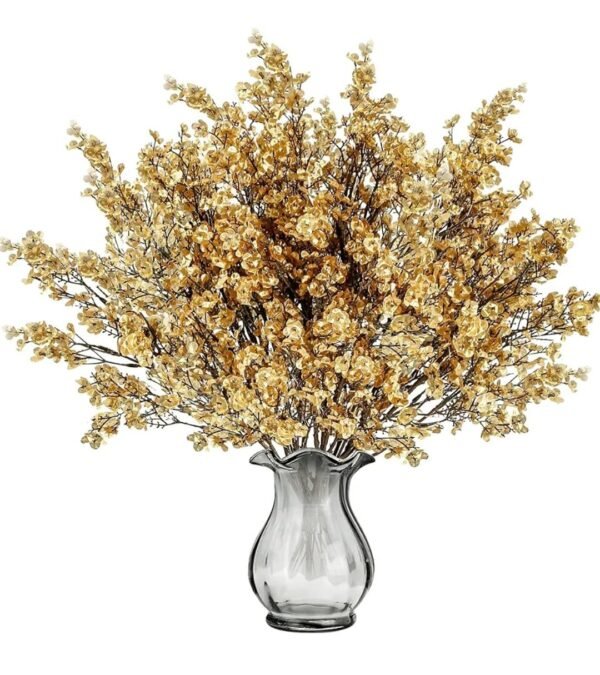 VRB DecTM 5 Pcs Artificial Baby's Breath Gypsophila Flower Sticks for Home Decoration | Faux Flowers for Vases | Decoration Items for Living Room|Home Decor|Diwali Decor|Chritmas