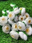 VRB Dec™ 50 Pcs Artificial Small Pheony Flowers Fake Water Floating Flowers for Pooja Thali, Festival and Events, Home Decor,Table, Pooja Room, Diwali Decoration Items and DIY Craft