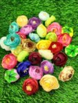 VRB Dec™ 50 Pcs Artificial Small Pheony Flowers Fake Water Floating Flowers for Pooja Thali, Festival and Events, Home Decor,Table, Pooja Room, Diwali Decoration Items and DIY Craft