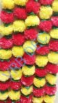 VRB Dec™ 5 Pcs Artificial Marigold Flowers with Leaves for Decoration Long Marigold Garlands for Decoration Toran Indian genda phool for Wedding & Festivals