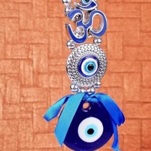 VRB Dec Plastic Tm 1 Pcs Turkish Om Evil Eye Hanging For Home Entrance Door,Wall,Car Pendant Dashboard Ornament Good Luck And Prosperity Diwali Decoartion Gift Items|Lucky Om Nazar Battu