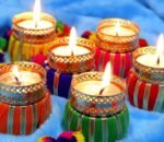 VRB DecTM Tealight Candle Holders for Home Decoration Item for Diwali Decorative Tealight Candle Holder | Diwali Decoration Items for Home Decor Diwali (Drum Tealight Candle Holder - 6 Pcs)