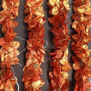 VRB Dec™ 1 Pcs Artificial Flowers Vine Blossom/Roses Garland Fake (6 ft) Flowers fabric Roses/Blossom Garland for Wedding Decor Diwali/Ganpati/Garden Wall Valentine (Bronze Money Plant Creeper)