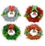 VRB Dec™ 1 - Pcs Christmas Wreath for Front Door Wall Hanging/Wall Bowknot Hanging Decoration for Xmas Party/Door 0rnament - Christmas Decorations for Home/Gifts/Wreath   *