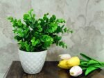 VRB Dec™ 1 Pcs Fake Plants Mini Artificial Greenery Potted Plants for Home Decor Indoor Office Table Room Farmhouse