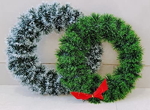 VRB Dec™ 1 - Pcs Christmas Wreath for Front Door Wall Hanging/Wall Bowknot Hanging Decoration for Xmas Party/Door 0rnament - Christmas Decorations for Home/Gifts/Wreath   *