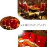 VRB DecTM Christmas Covers,Christmas Decoration Santa Claus Hat Slipcover Xmas Chair Back Cover for Christmas Dinning Room Xmas Restaurant Hoilday Festival