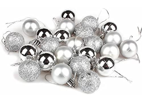 VRB Dec™ 24 Pcs Christmas Balls Ornaments Shatterproof Gold Xmas Trees Parties Decorations Balls for Holiday Wedding Party Decoration,with Hanging Hole