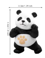 VRB Dec 4 Pcs Panda Miniature Decor Items Set for Unique Gift,Home,Living Room,Office,Restaurant Decor,Showpiece,Perfect Valentine Decoration Items (Kungfu Panda Miniature)