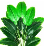 VRB Dec 1 Pcs Artificial Banana Plants with Pot Plants Leaves Tree Tropical 12 Palm Leaves Faux Areca Palm Plants Indoor Real Touch Monstera Plant for Home/Decor