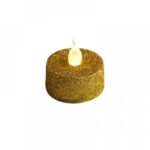 VRB Dec 24 Pcs Acrylic Flameless & Smokeless Decorative Candles Led Tea Light Candle Perfect for Gifting, Home, Birthday, Diwali, Christmas,Decorative Candles,Birthday (Glitter Gold)