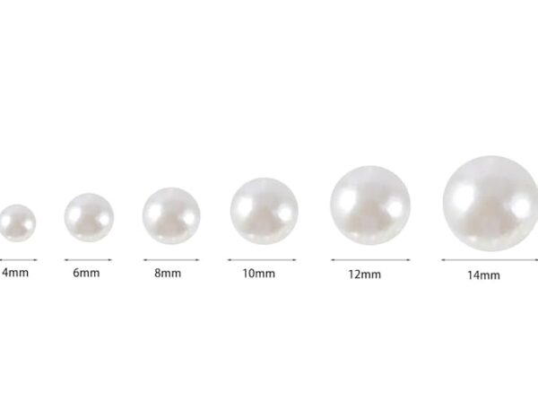 VRB Dec Artificial Pearls Beads Moti Pearls Beads for Jewellery Making, Beads for Bracelet Making, Resin Art,Beads, Crafting, Scrap Booking and Embroidery DIY Craft (12MM (300Pcs), Off-White)