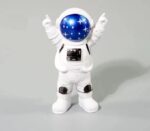 VRB Dec 3pcs Astronaut Miniature Showpiece Set for Home Decor, car Dashboard,Valentine,Living Room,Gifts Figurines,Cake Decoration Items-Resin (3 Pcs Small Blue Star Astronaut showpiece)