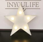 VRB Dec 1pcs Night Light LED Marquee Sign-Baby Light-Battery Operated Nursery Lamp, Decorative Light for Kid's Room/Party/Home/Wall Décor Party Light and Wall Lamp (Pack of 1) (Small Star)