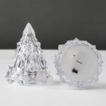 VRB Dec 6 Pcs Acrylic Flameless & Smokeless Decorative Candles Led Tea Light Candle Perfect for Gifting, Home, Birthday, Diwali, Christmas,Decorative Candles,Birthday (Christmas Tree)