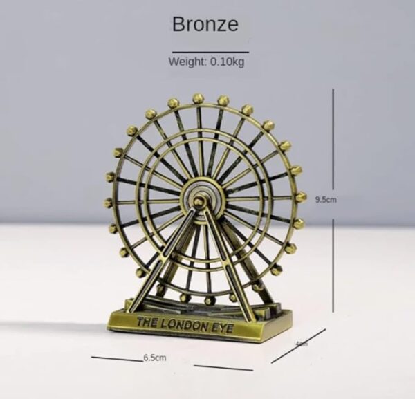 VRB Dec Brass 1 Set For Statue Study Office Desk Decor Showpiece Gift Decoration Accessories Items Decorative Showpeice For Home (The London Eye), Bronze
