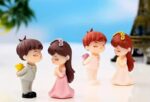 VRB Dec 2 Set Couples Miniature,Figurine,Statue for Valentine Gift, Home,Bedroom,Valentine,Gifts for Girlfriend, Living Room,Office,Restaurant Decor,Wedding,Showpiece,Gifts Figurines (Model 8).