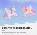 VRB Dec 4Pcs Miniature Decor Items/Miniature/Miniature Toys for Garden,Toys for Garden/Miniature Garden Accessories for Home Decor,Figurines, Cake Decoration Items (Unicorn - 4Pcs)