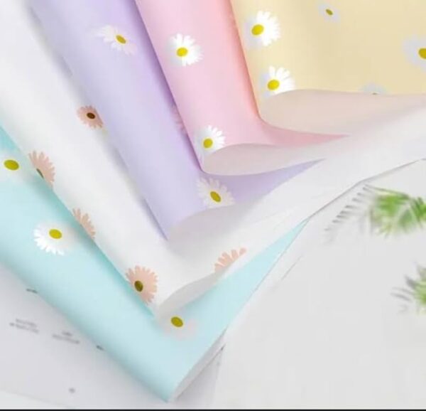 VRB Dec 20pcs Gift Wrapping Paper Sheet/Gift Paper For packing/Gift Papers Sheets/Gift Wrapper/Gift Packing Material Wrapping Paper for Gift Packing Birthday,Anniversary,Diwali,Christmas.(Daisy Flower Print)