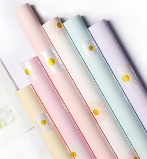 VRB Dec 20pcs Gift Wrapping Paper Sheet/Gift Paper For packing/Gift Papers Sheets/Gift Wrapper/Gift Packing Material Wrapping Paper for Gift Packing Birthday,Anniversary,Diwali,Christmas.(Daisy Flower Print)