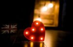 VRB Dec plastic 1 Pcs Led Marquee Alphabet Letters Light Sign For Home/Kitchen Decoratrion Decor Walls Hanging Birthday Party Light And Wall Lamp (Heart, Heart Shape,Red)
