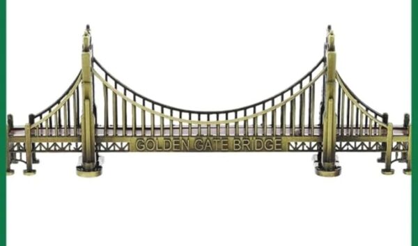 VRB Dec Brass 1 Set for Statue Study Office Desk Decor Showpiece Gift Decoration Accessories Items Decorative Showpeice for Home (London Bridge), Gold