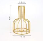 VRB Dec 1Pcs Metal Vase Aesthetic Vase, Flower Vase, Pampas Grass Vase,Vase for Flower,Vase for Plants,Vase Home Decor Centrepiece Decor for Home, Office,Living Room Decor (Design 1)