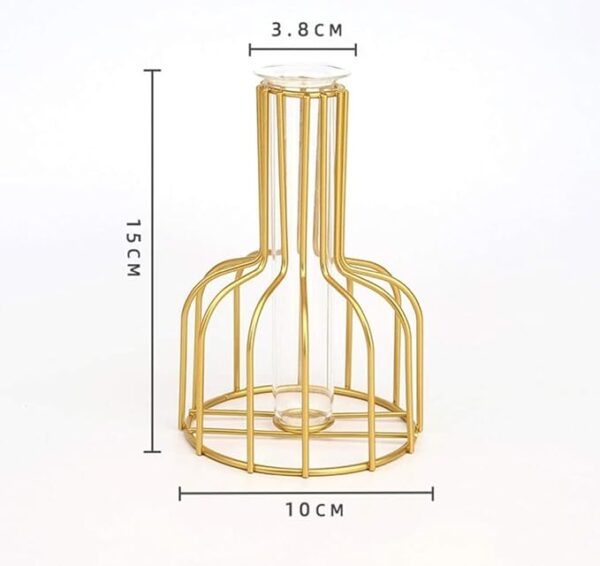 VRB Dec 1Pcs Metal Vase Aesthetic Vase, Flower Vase, Pampas Grass Vase,Vase for Flower,Vase for Plants,Vase Home Decor Centrepiece Decor for Home, Office,Living Room Decor (Design 1)