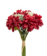 VRB Dec 1 Bunch Dahlia Artifical Flower Bunch Fake Flowers For Gifting, Home, Office, Bedroom Decoration Items Flowers For Vase (Without Vase Pot)