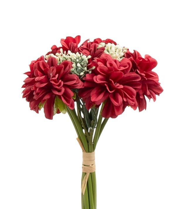 VRB Dec 1 Bunch Dahlia Artifical Flower Bunch Fake Flowers For Gifting, Home, Office, Bedroom Decoration Items Flowers For Vase (Without Vase Pot)