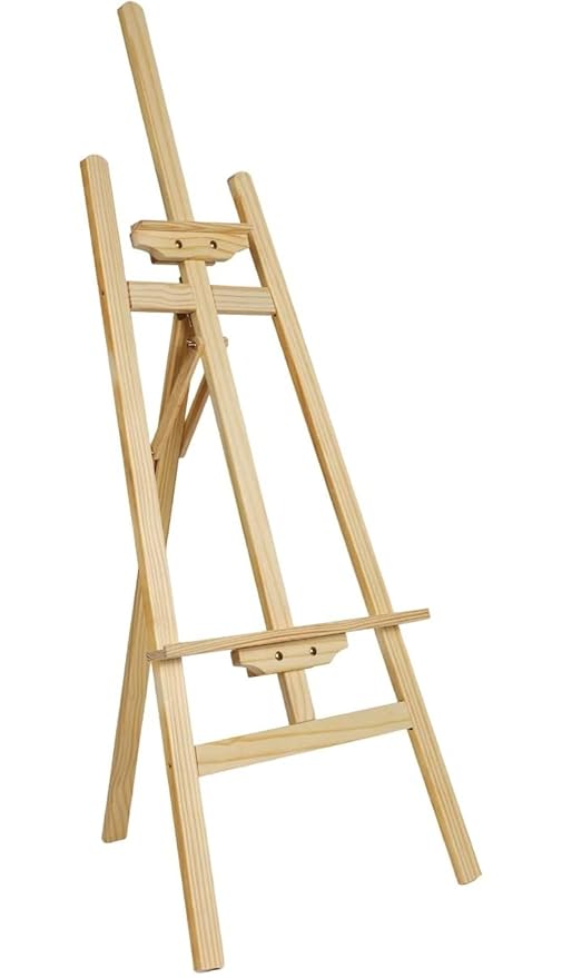VRB Dec 1 pcs Wooden Foldable/Adjustable Easel Stand for displaying Great Artwork Sketch,Art Painting,Canvas,Business Promotions, Display, Artist Students (6 Feet - 1 Pcs)