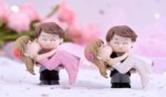 VRB Dec 2 Set Couples Miniature,Figurine,Statue for Valentine Gift, Home,Bedroom,Valentine,Gifts for Girlfriend, Living Room,Office,Restaurant Decor,Wedding,Showpiece,Gifts Figurines (Model 9)