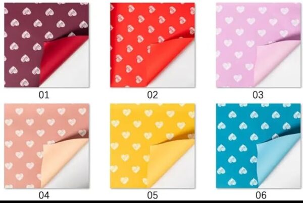 VRB Dec 20pcs Gift Wrapping Paper Sheet,Gift Paper,Gift Wrap Roll,Gift Cover Rapping Paper,Gift Packing Materials,Wrapping Paper for Gift Packing Birthday,valentine,Anniversary,Diwali,Christmas. (20 Pcs Small Heart Printed Design Paper)