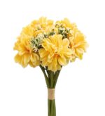 VRB Dec 1 Bunch Dahlia Artifical Flower Bunch Fake Flowers For Gifting, Home, Office, Bedroom Decoration Items Flowers For Vase (Without Vase Pot)