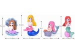 VRB Dec 4 Pcs Miniature Decor Items/Miniature/Miniature Toys for Garden,Toys for Garden/Miniature Garden Accessories for Home Decor,Figurines, Cake Decoration Items (Mermaid with Shell Design 4 Pcs)
