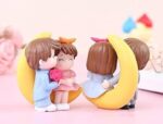 VRB Dec 2 Set Couples Miniature,Figurine,Statue for Valentine Gift, Home,Bedroom,Valentine,Gifts for Girlfriend, Living Room,Office,Restaurant Decor,Wedding,Showpiece,Gifts Figurines (Model 5)