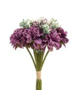 VRB Dec 1 Bunch Dahlia Artifical Flower Bunch Fake Flowers For Gifting, Home, Office, Bedroom Decoration Items Flowers For Vase (Without Vase Pot)