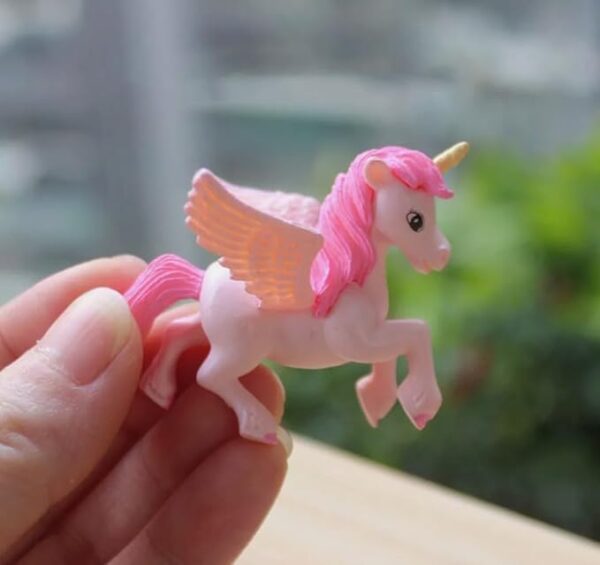VRB Dec 4Pcs Miniature Decor Items/Miniature/Miniature Toys for Garden,Toys for Garden/Miniature Garden Accessories for Home Decor,Figurines, Cake Decoration Items (Unicorn - 4Pcs)