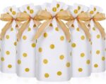 VRB Dec 50 Pcs Return Gift Bags - Potli Bags, Return Gift Bags for Kids Birthday - Gift Packing Bags - Goodie Bag for Return gifts - goodie bags - gift pouches for return gifts - guddy bags for return gifts (50 Pcs Polkadot Ribbon Bag)
