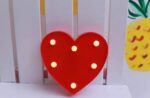 VRB Dec plastic 1 Pcs Led Marquee Alphabet Letters Light Sign For Home/Kitchen Decoratrion Decor Walls Hanging Birthday Party Light And Wall Lamp (Heart, Heart Shape,Red)