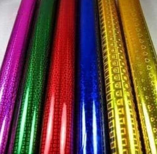 VRB Dec 50pcs Gift Wrapping Paper Sheet/Gift Paper For packing/Gift Papers Sheets/Gift Wrapper/Gift Packing Material Wrapping Paper for Gift Packing Birthday,Anniversary,Diwali,Christmas.(Holographic Metallic Gift Paper)