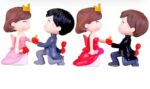 VRB Dec 2 Set Couples Miniature,Figurine,Statue for Valentine Gift, Home,Bedroom,Valentine,Gifts for Girlfriend, Living Room,Office,Restaurant Decor,Wedding,Showpiece,Gifts Figurines (Model 14)