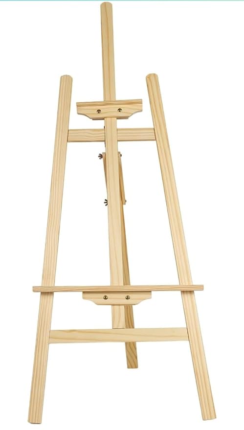 VRB Dec 1 pcs 5 FT Wooden Foldable/Adjustable Easel Stand for displaying Great Artwork Sketch,Art Painting,Canvas,Business Promotions, Display, Artist Students (5 Feet - 1 Pcs)