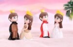 VRB Dec 2 Set Couples Miniature,Figurine,Statue for Valentine Gift, Home,Bedroom,Valentine,Gifts for Girlfriend, Living Room,Office,Restaurant Decor,Wedding,Showpiece,Gifts Figurines (Model 6)
