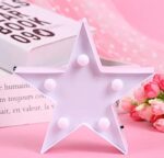 VRB Dec 1pcs Night Light LED Marquee Sign-Baby Light-Battery Operated Nursery Lamp, Decorative Light for Kid's Room/Party/Home/Wall Décor Party Light and Wall Lamp (Pack of 1) (Small Star)