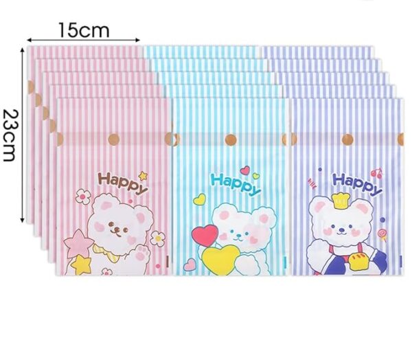 VRB Dec 50 Pcs Return Gift Bags - Potli Bags, Return Gift Bags for Kids Birthday - Gift Packing Bags - Goodie Bag for Return gifts - goodie bags - gift pouches for return gifts - guddy bags for return gifts (50 Pcs Happy Ribbon Bag)
