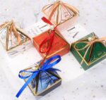 VRB Dec 50 pcs Small Diamond Gift Boxes for Packaging/Gift Boxes for Gifting,hamper boxes for gift empty,gift hamper box for gifting,return Gifting,Chocolates, Dry Fruits, Wedding & Pooja Gifts. (50 Pcs Blue With Ribbon)