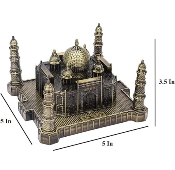 VRB Dec Brass 1 Set For Statue Study Office Desk Decor Showpiece Gift Decoration Accessories Items Decorative Showpeice For Home (Taj Mahal), Bronze