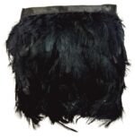 VRB Dec Natural Hackle Pointed Dyed Feathers Trim Fringe Lace Art/Craft/DIY (3-5 Inch) (9 Meters).